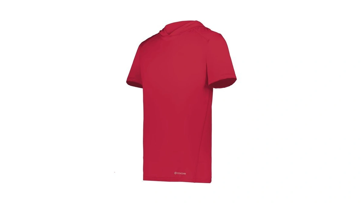 Holloway Powered By Coolcoreยฎ Short Sleeve Hoodie Scarlet Xs