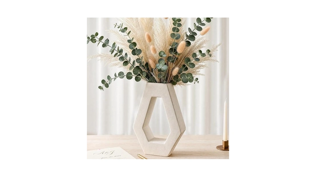 Ceramic Flower Vase Home Decor - Farmhouse Table Vases