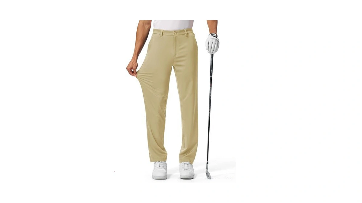 Bgowatu Men's Golf Pants 30"/32"/34" Stretch Casual Dress Pants Lightweight