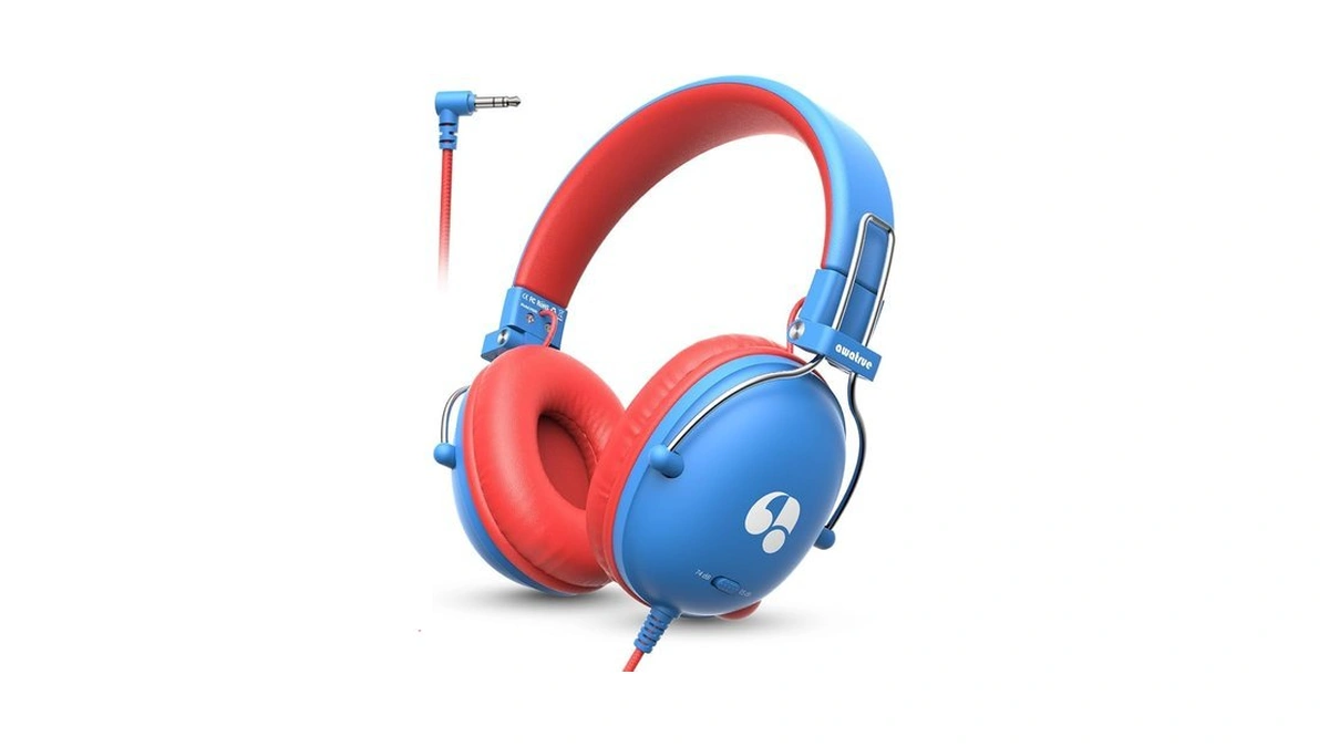 Awatrue Kids Headphones, 74/85db Safe Volume Limit, Stereo Sound, Wired
