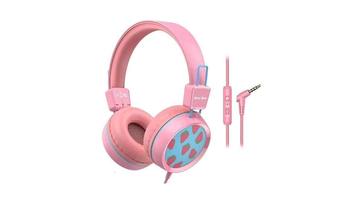 New Bee Kids Headphones Wired For School With Microphone Kh20