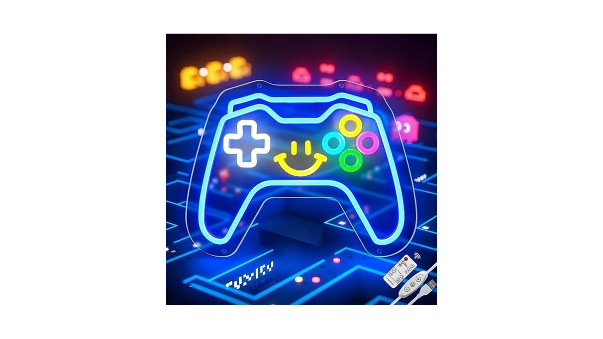 Gaming Neon Signs Controller Led Sign With Remote For Gamer