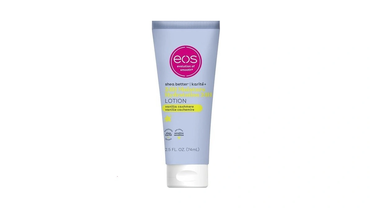 Eos 24h Moisture Travel Body Lotion- Vanilla Cashmere, Travel Size