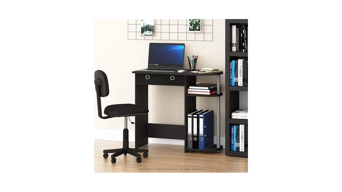 Furinno Go Green 32-inch Black Computer Desk, Office Desk With