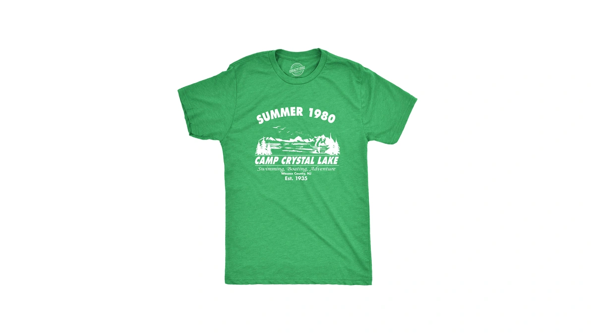 Crazy Dog Men's T Shirt Camp Crystal Lake 1980 Spooky
