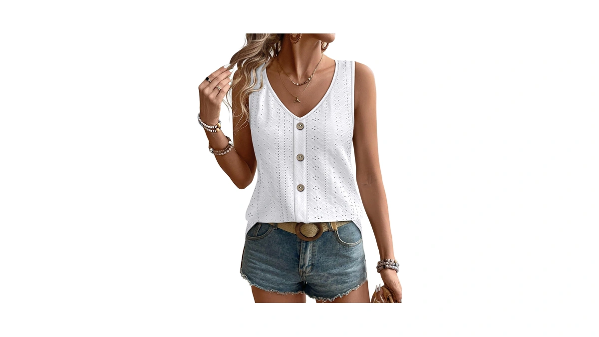 Amazon : Wiholl Tank Top For Women Trendy Flowy B