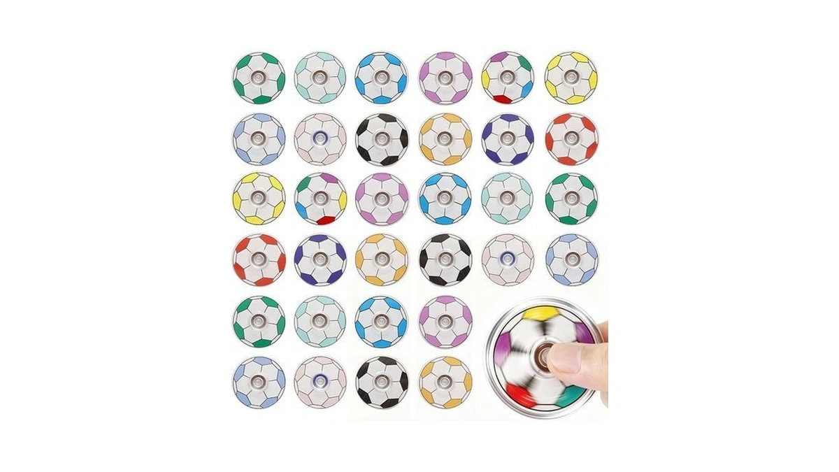 24 Pack Football Finger Spinner Toy, Stress Relieving Fidget Spinner