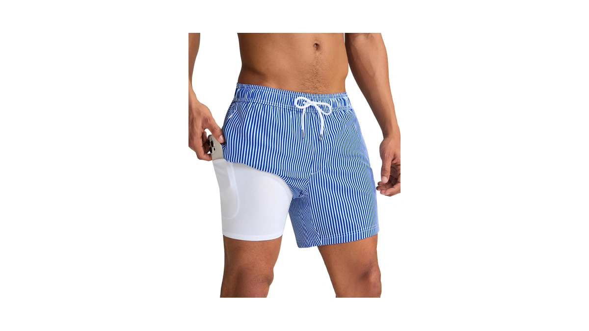 Maamgic Mens Swim Trunks With Compression Liner 5 Inch, Quick