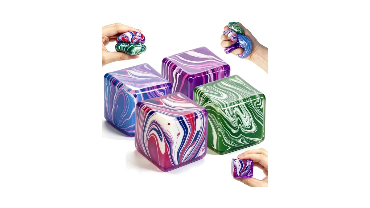 Amazon : 4 Pack Slow Rising Ice Cube Squishy Stre