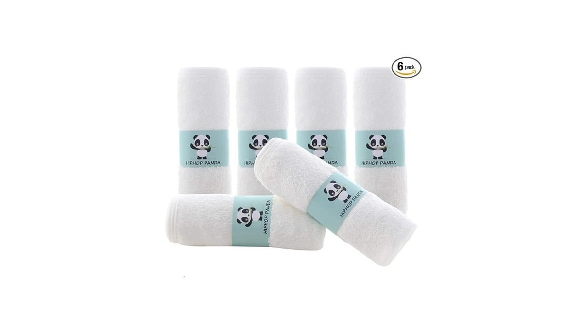 Hiphop Panda Baby Washcloths, Rayon Made From Bamboo - 2