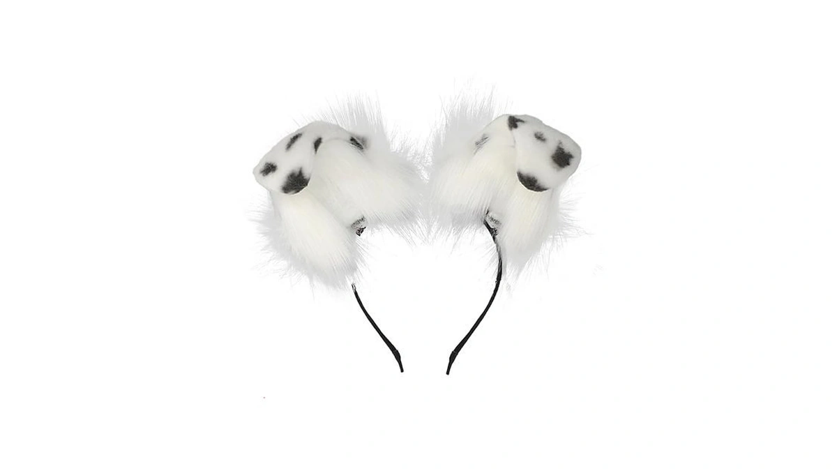Quicomp Cute Puppy Ears Headband Brown Spotty Dog Ear Hairband