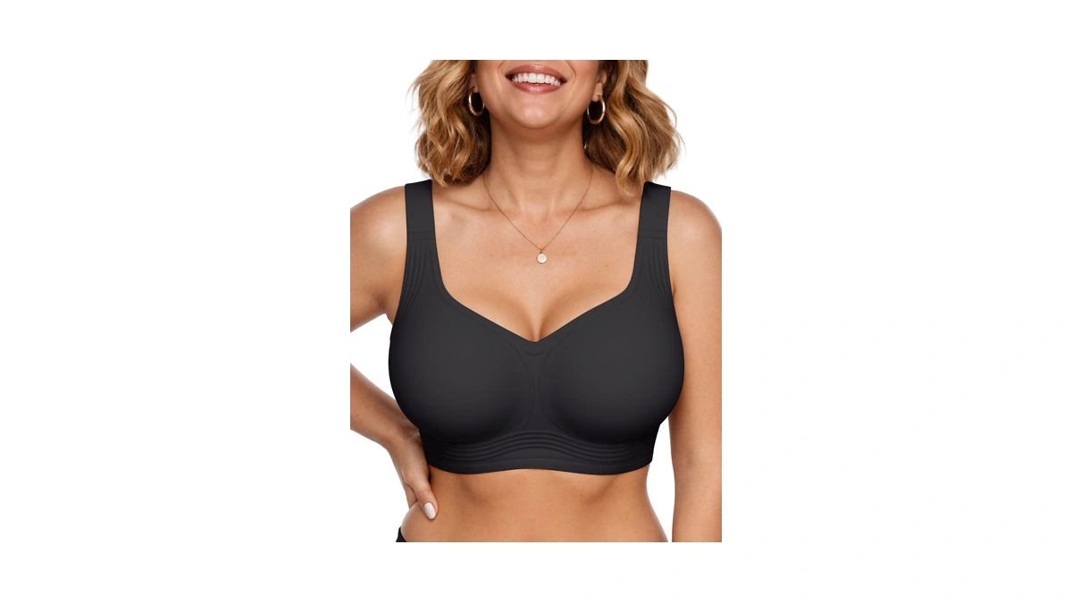 Vertvie Jelly Bras For Women Plus Size Minimizer Soft Wireless
