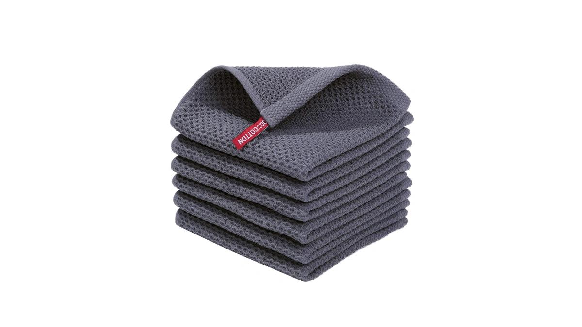 Homaxy 100% Cotton Waffle Weave Kitchen Dish Cloths, Ultra Soft