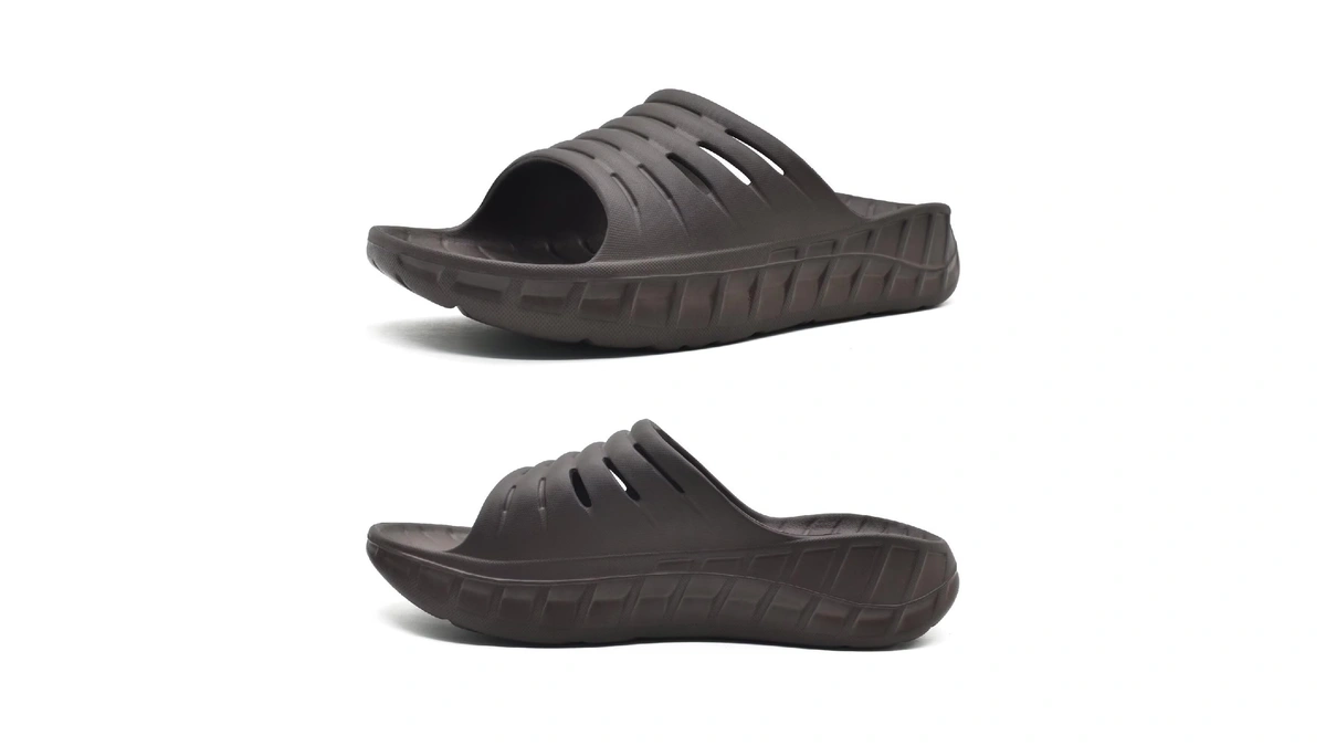 Kuailu Mens Recovery Sandals Orthotic Arch Support Open Toe Sport