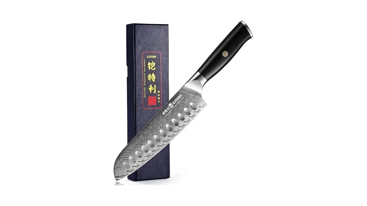 73 Layers Damascus Santoku Knife 7",10cr15comov Hc Cutting Core, Japanese