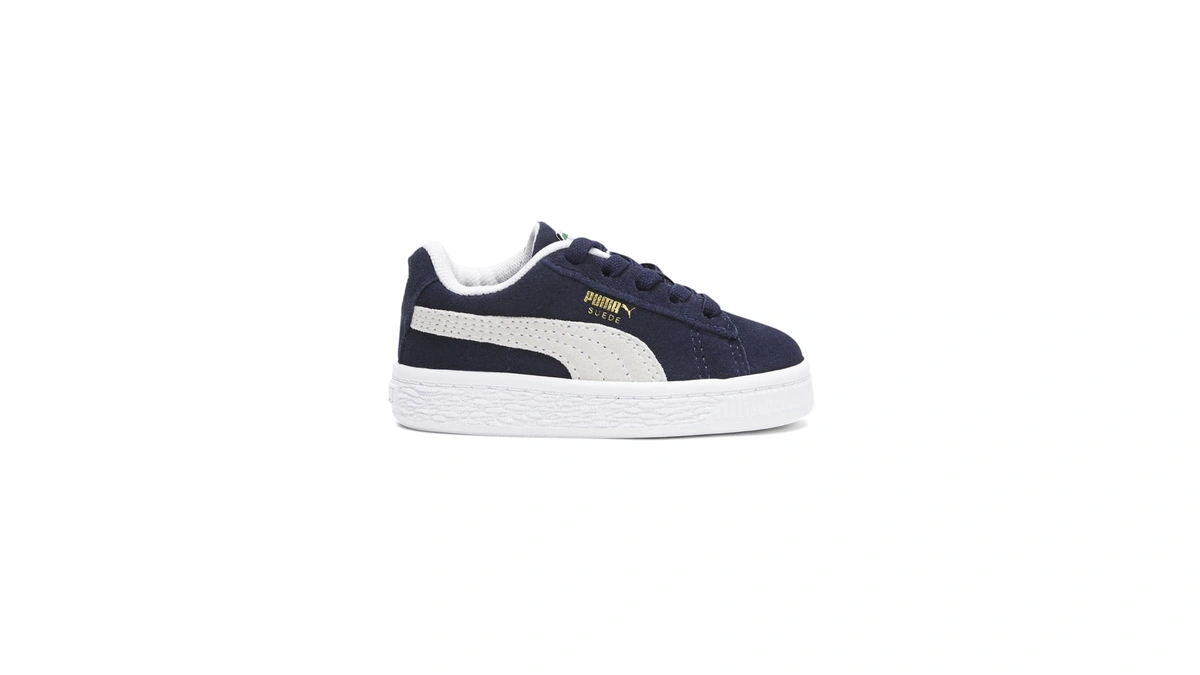 Puma Suede Classic Xxi Alternate Closure (toddler) Peacoat/puma White 4