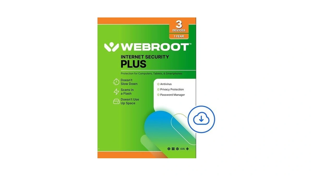 Webroot Internet Security Plus Antivirus Software 2026 3 Device 1