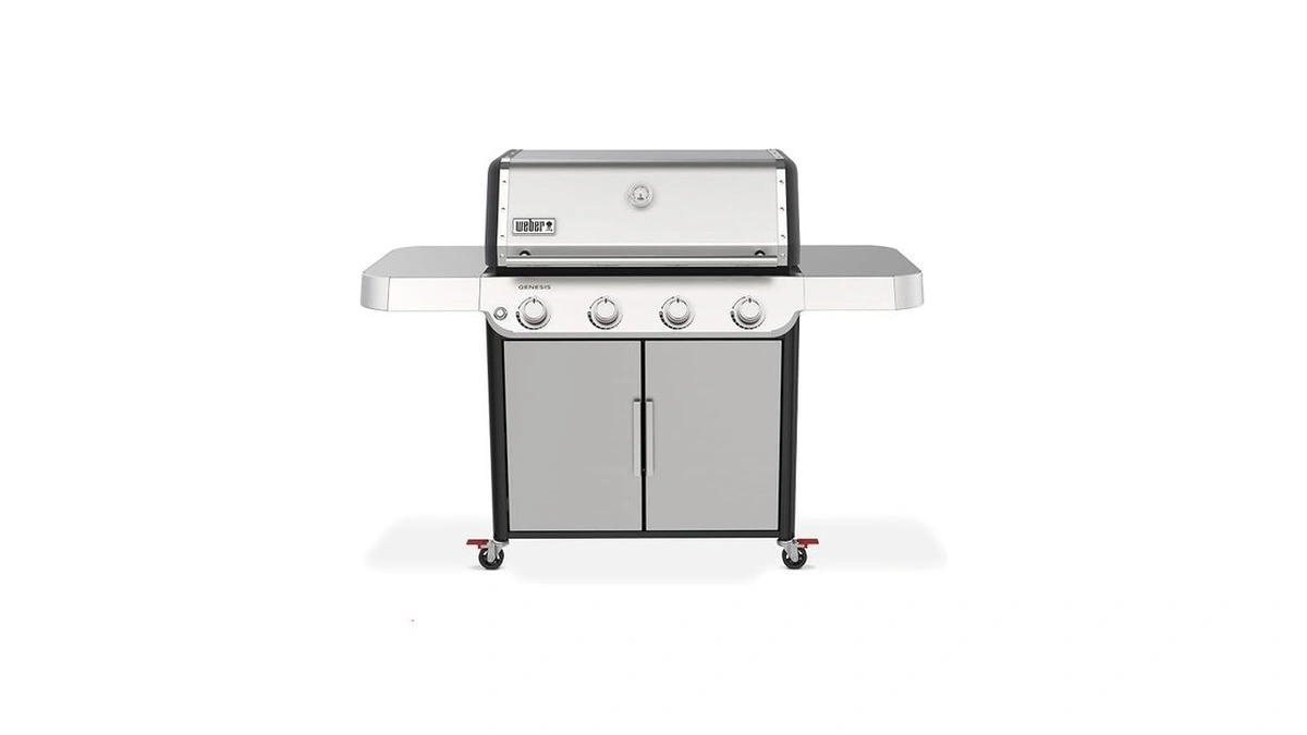 Weber Genesis S-415 Liquid Propane Gas Grill For Outdoor Cooking,