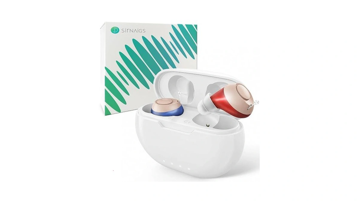 Sirnaigs Rechargeable Otc In-ear Hearing Aids For Seniors, 100h Case
