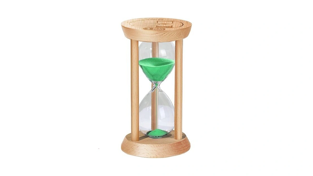 Wooden Sand Timer 3 Minute, Small 3 Min Sand Clock