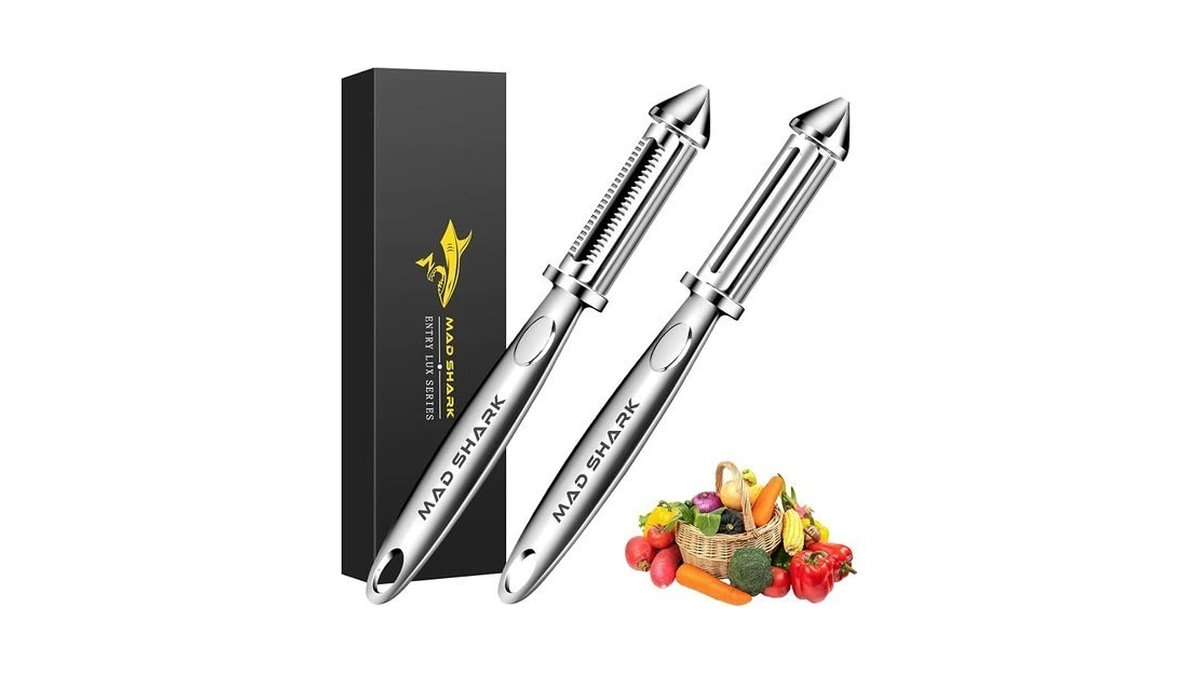 Mad Shark Vegetable Peeler, Potato Peelers, I-shaped Ultra Sharp Stainless