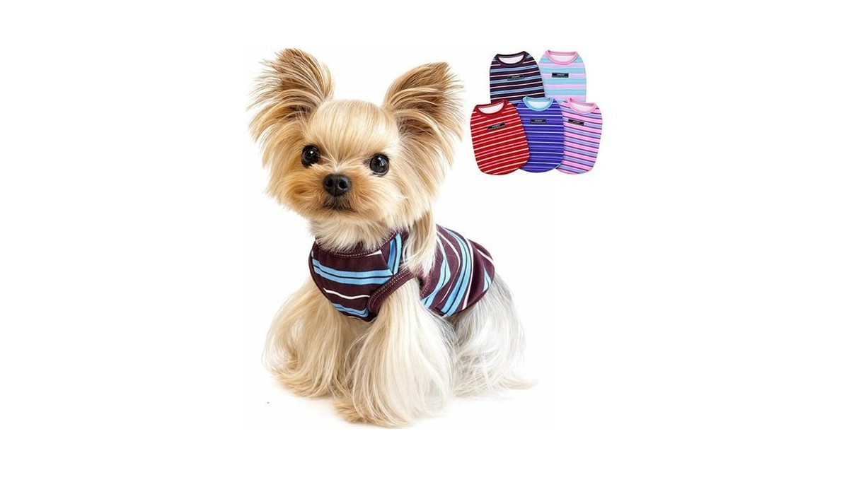 Jialinifery Soft Striped Dog Shirt, Cozy Warm Pet Vest For