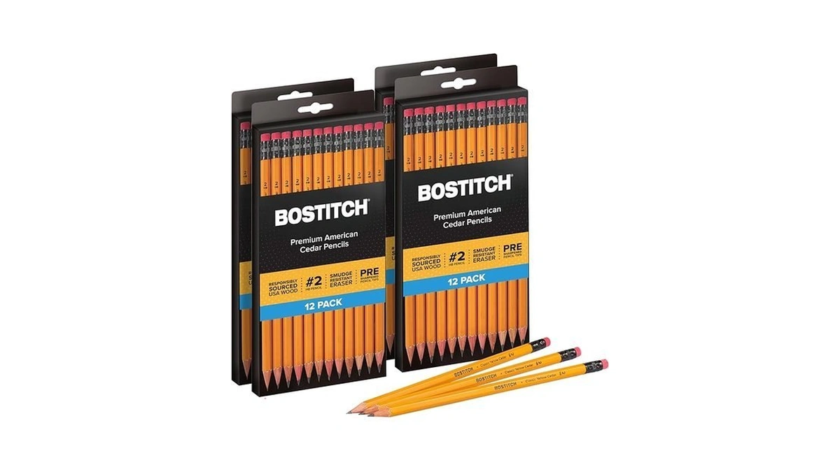 Bostitch Office Premium #2 Pencils, American Cedar Wood, Pre-sharpened, Hb