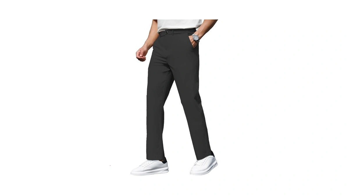 Sheenhide Mens Golf Pants Stretch Quick Dry Casual Pants With