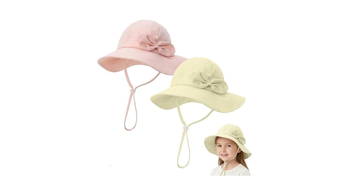 Avxdbr Toddler Sun Hat 2 Pack, Wide Brimed Baby Bucket