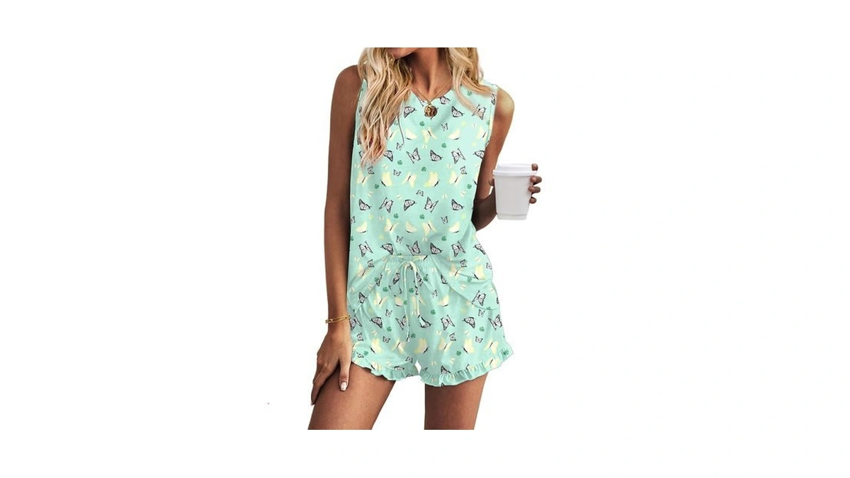 Ekouaer Womenβs Lightweight Summer Pajama Soft Pj Set 2 Pieces