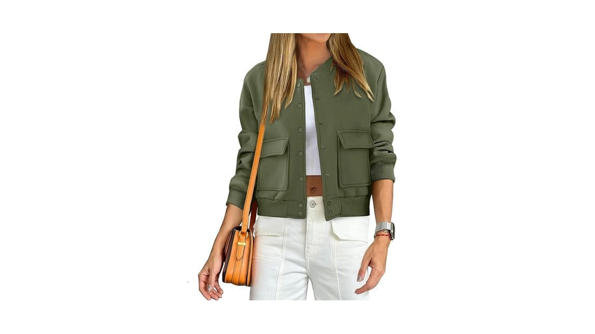 Anrabess Women Cropped Bomber Jacket 2026 Fashion Casual Trendy Varsity