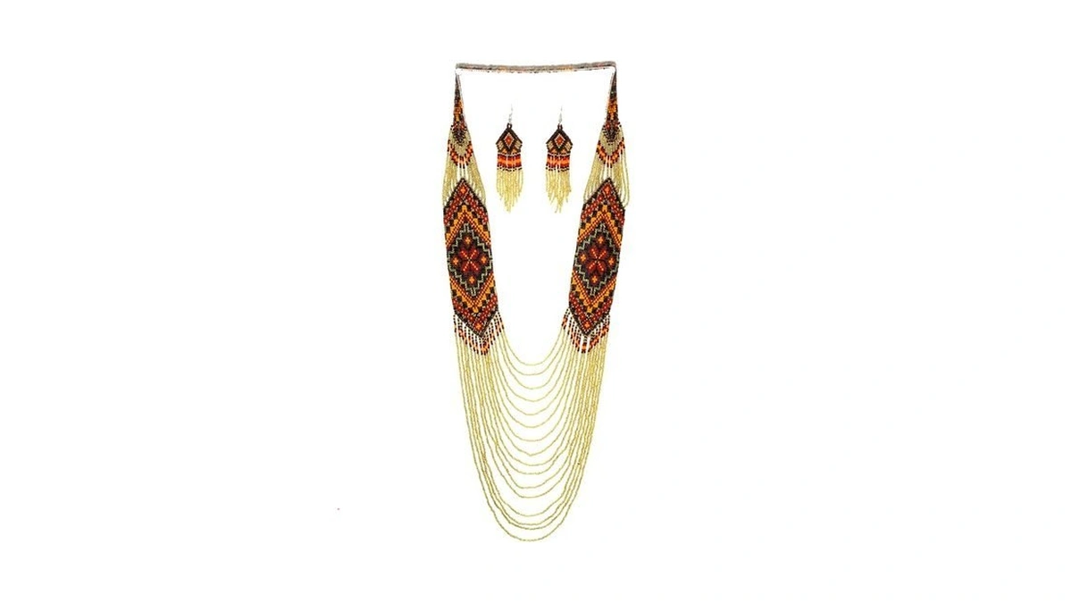Weavish Layered Beaded Necklace β Boho Native Handmade Seed Bead
