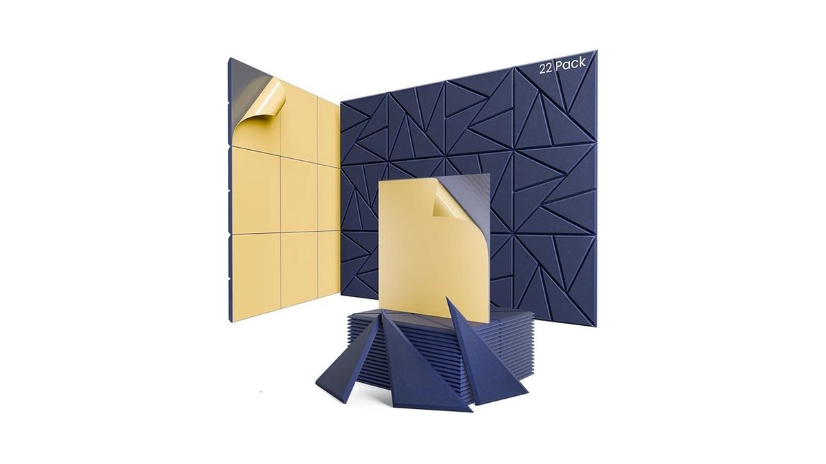22 Pack Acoustic Panels With Self-adhesive, 12"x 12"x 0.4"sound Proof
