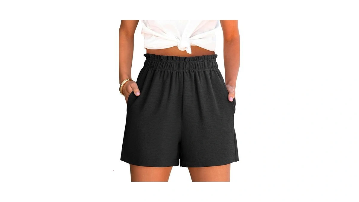 Anrabess Shorts For Women,dressy Casual Elastic High Waisted,comfy Lightweight Airy,summer
