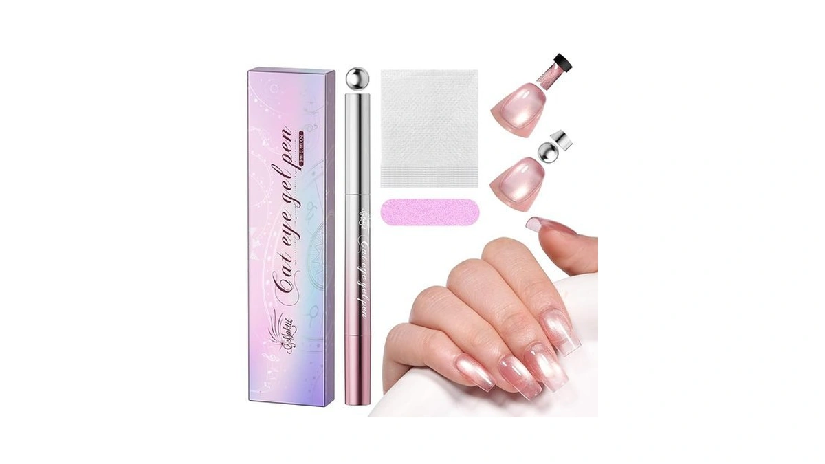 Gellaktik One-step Cat Eye Gel Nail Pen, 7-in-1 Magnetic Polish