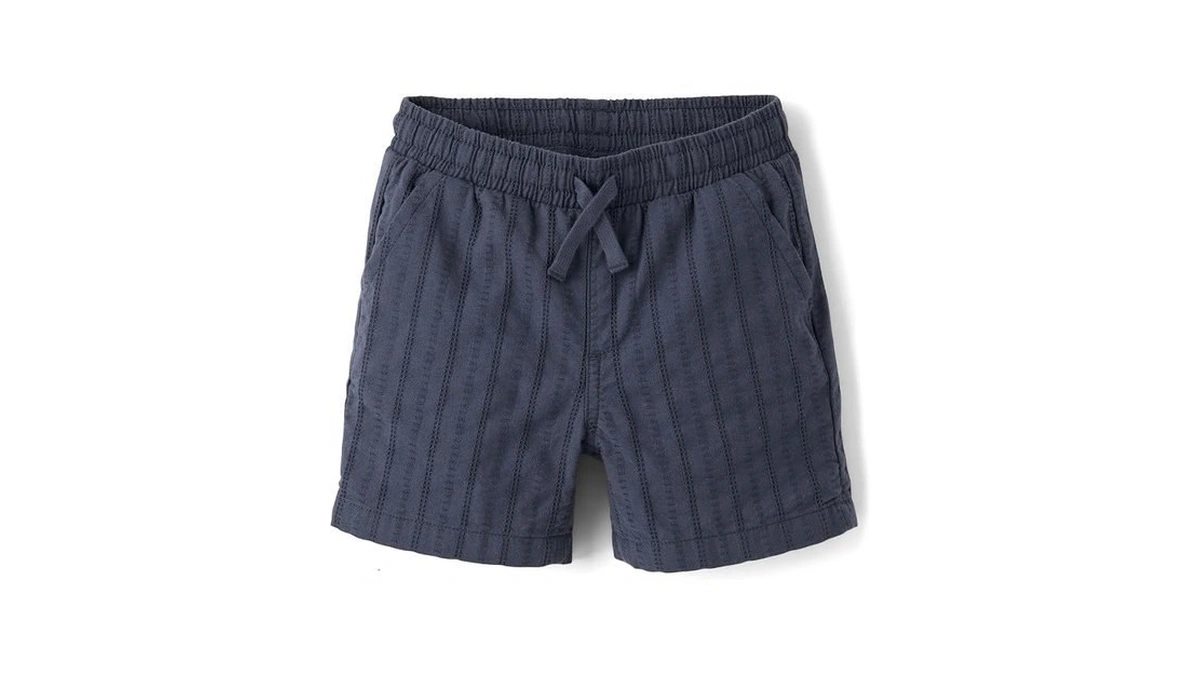 The Children's Place,boys,textured Pull On Jogger Shortsstonewear Blue,4