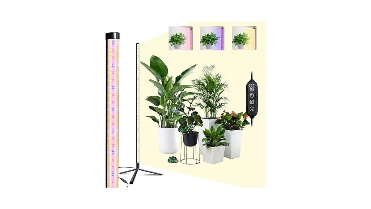 Qeeanmo T8 Led Standing Grow Light For Indoor Plants With