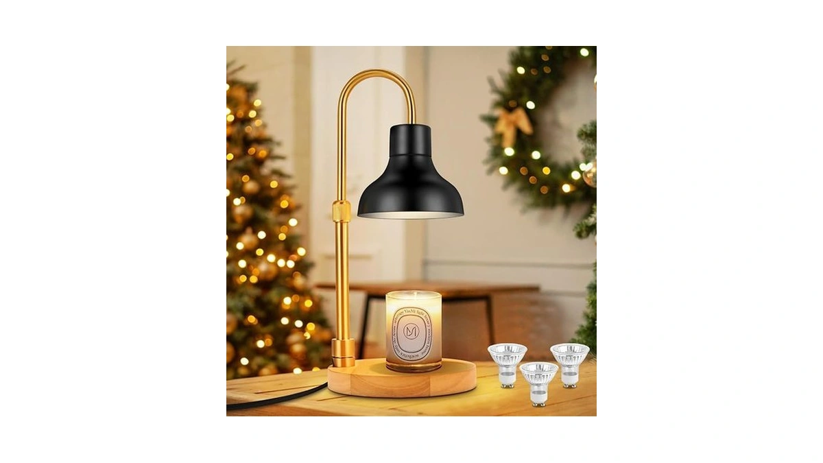 Candle Warmer Lamp Dimmable With Timer And 3 Bulbs, Adjustable