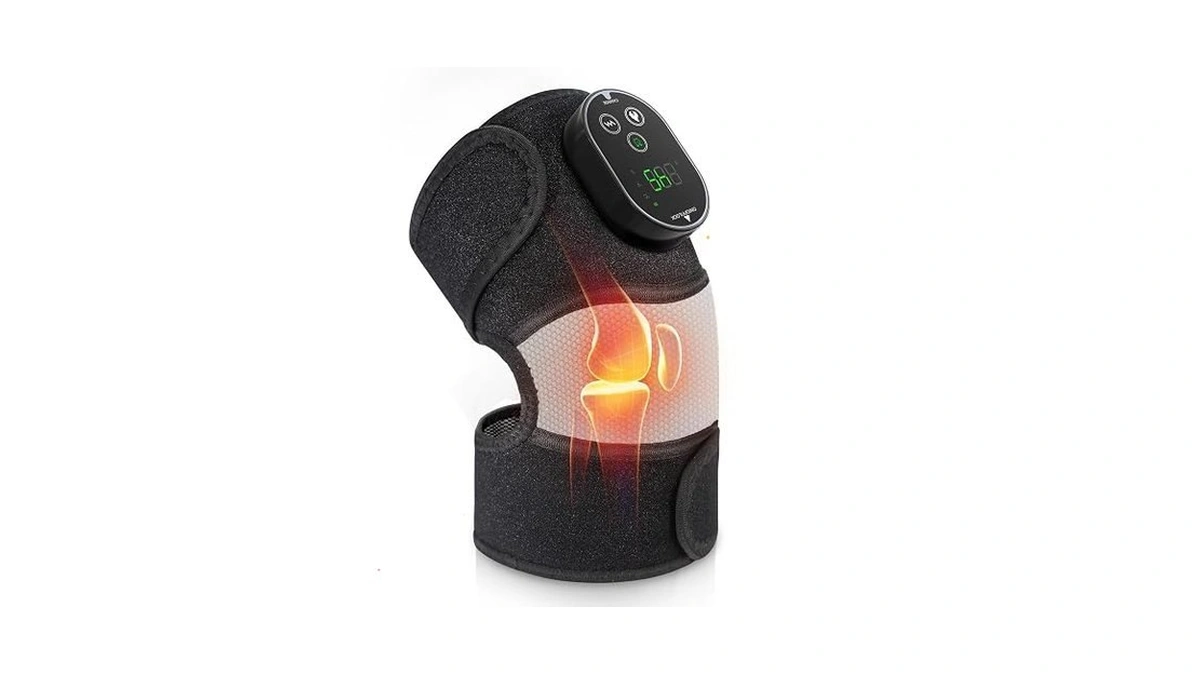 Misawce Electric Heated Knee Massager, 3-in-1 Cordless Knee Brace With