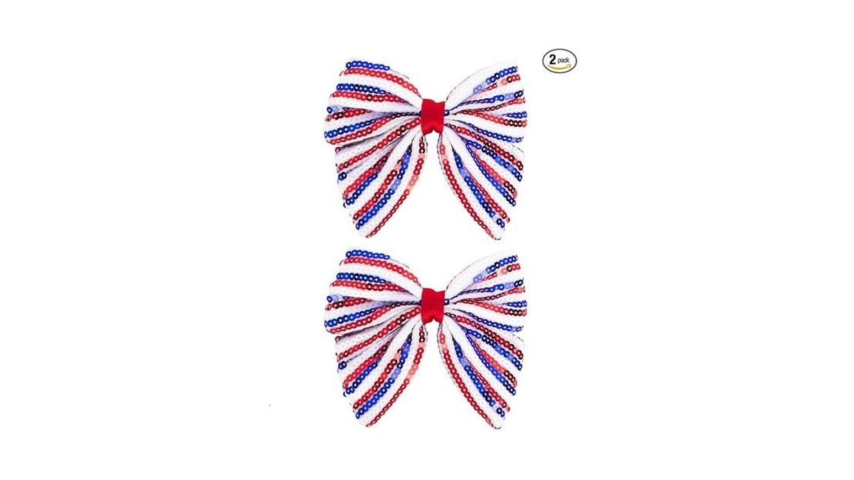 4th Of July Patriotic Hair Bows For Women & Girls