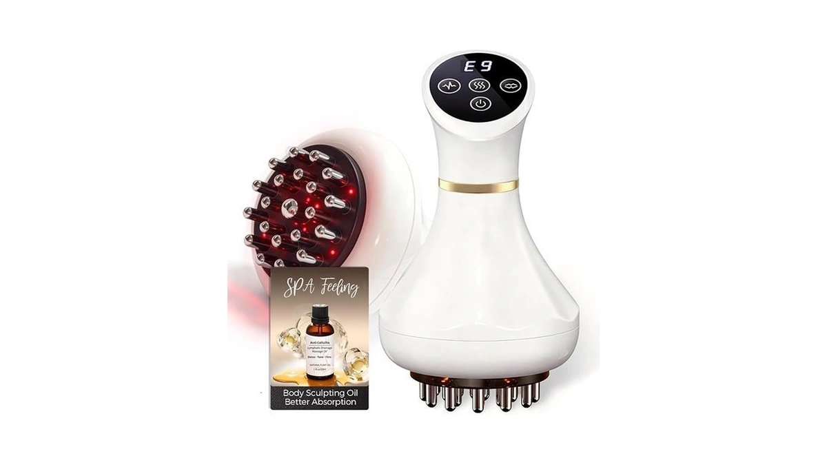 Dongshen Lymphatic Drainage Massager, Cellulite Massage Tool With Microcurrent, Light,