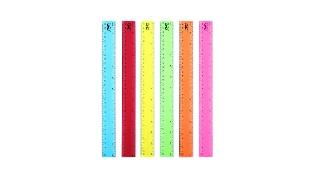 Mr. Pen- Plastic Rulers, 12 Inch, 6 Pack, Assorted Colors