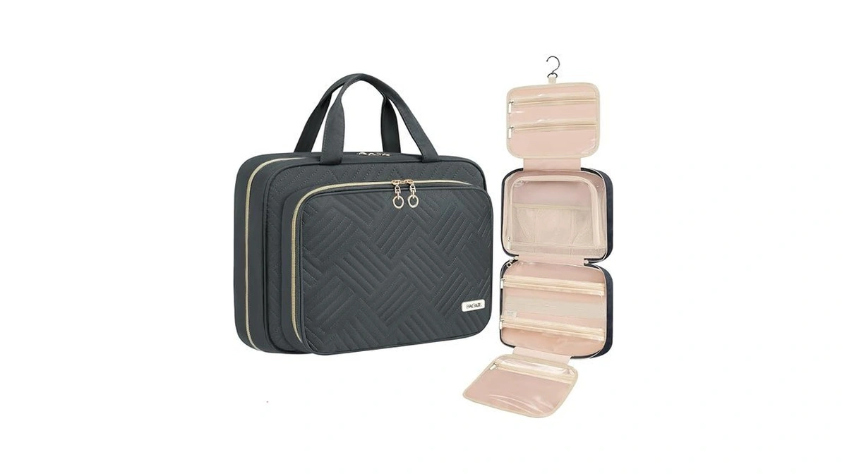 Bagail Classic+jewelry Hanging Toiletry Bag: Water-resistant, Large Capacity Travel Makeup