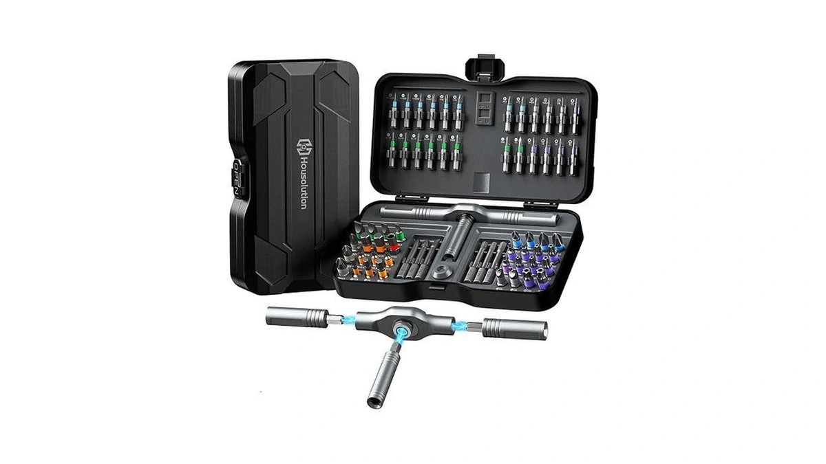 66 In 1 Ratchet Screwdriver Set With Detachable Handle, 6.2°