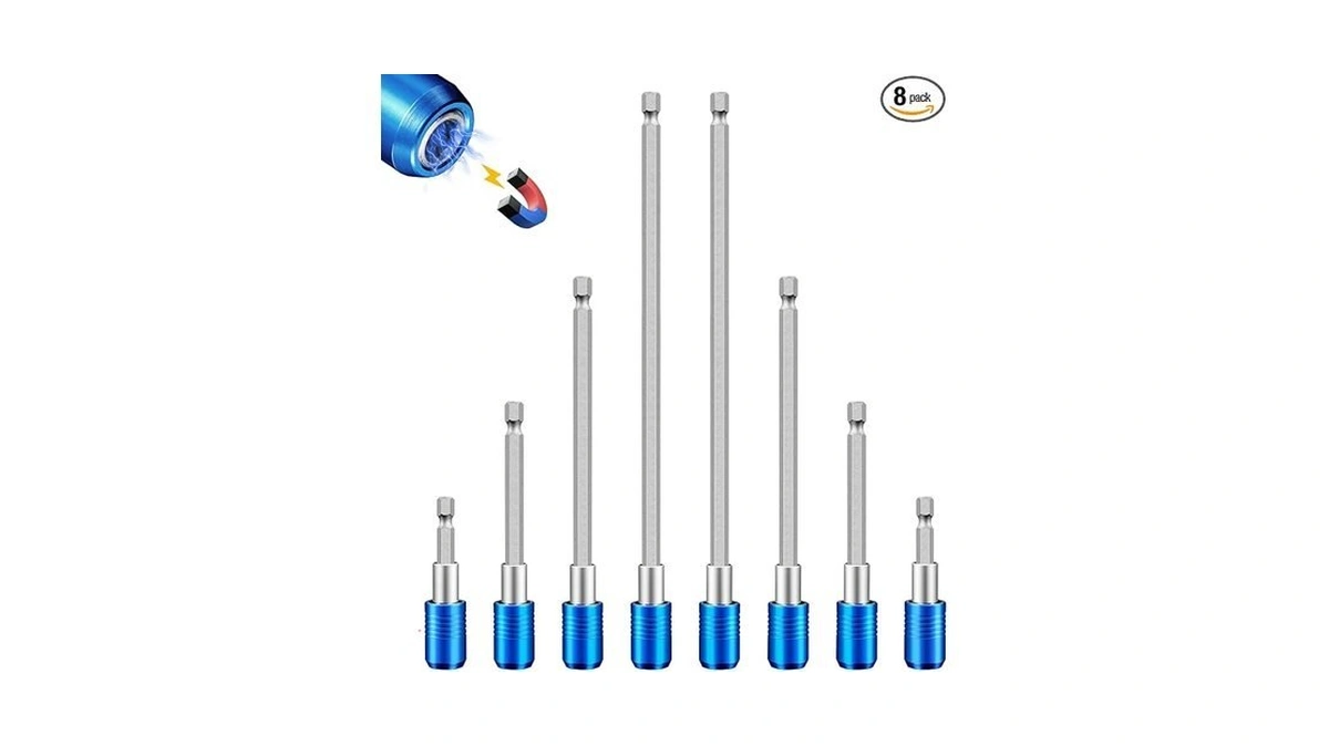 Blackrobot 8-piece Drill Bit Extension Set, Magnetic Quick Change Impact