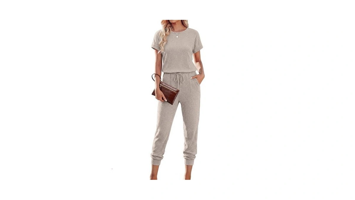 Ekouaer Jumpsuits For Women Rompers Summer 2026 Casual Vacation Ribbed