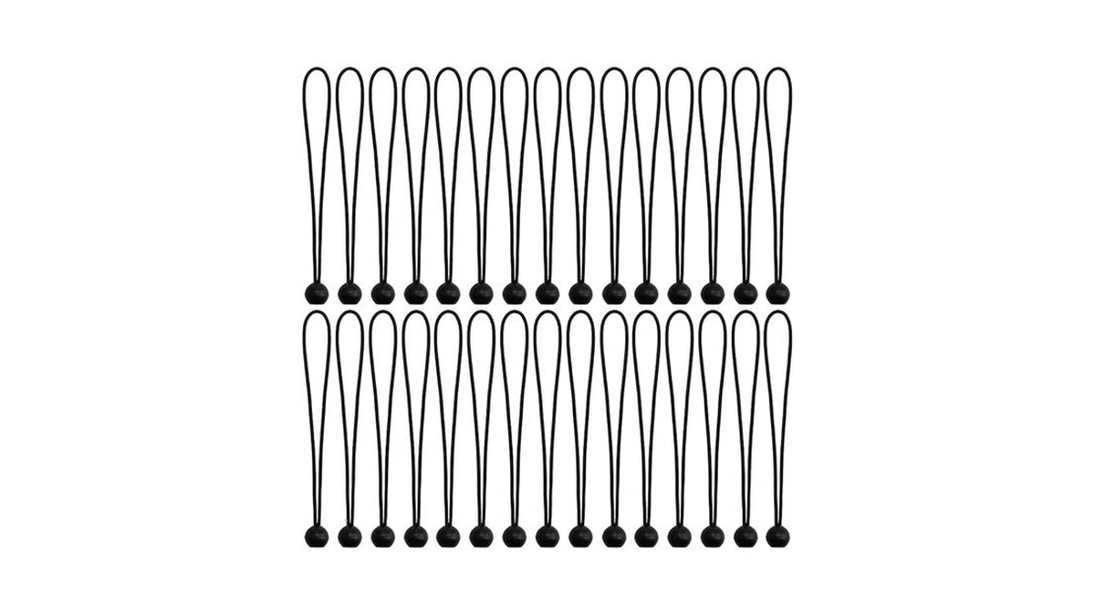 Aoprie 30 Pcs Bungee Cords With Balls 11 Inch Black
