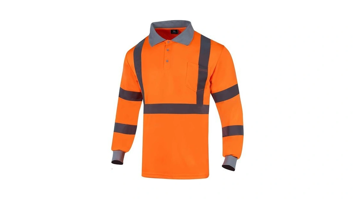 Vendace Hi Vis Long Sleeve Safety Reflective Polo Shirts For
