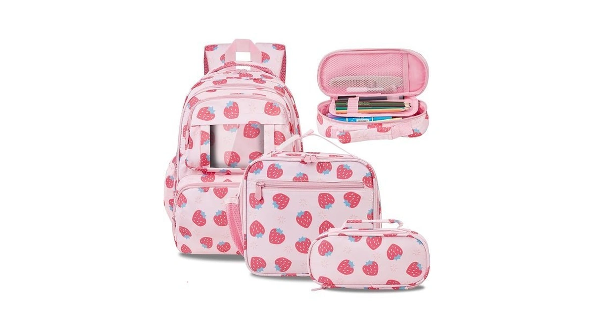 Fyhmdc Kids Backpack For Girls,3pcs Waterproof Toddler Backpacks With Lunch