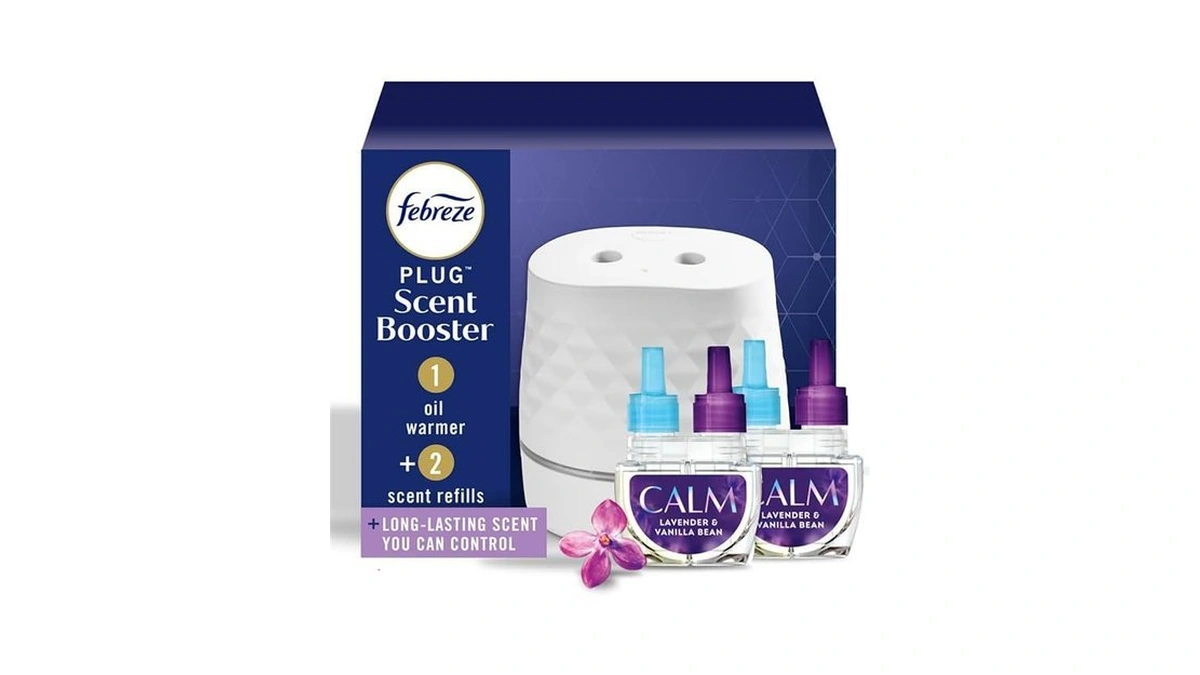 Febreze Plug Scent Booster Air Freshener Oil Diffuser + 2